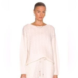 GREY VEN Halket Cable Knit Sweater in Natural Grey/Ven x Revolve